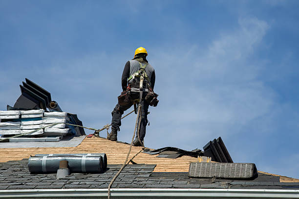 Professional Gutter Installation technician working in Genoa City, WI